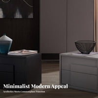 Minimalist Design Bedside Storage Cabinet Modern aesthetic Shaped Nightstand Rounded Corners Home Furniture Easy Assembly for Apartment Dwellers, Homeowners, Interior Designers, Bedroom, Small Spaces, Living Room, Office