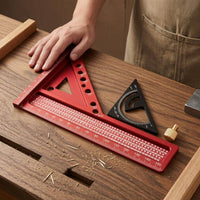 Anodized Metal Carpenter Square Engraved Markings Angle Gauge Detachable Marking Ruler Wear-Resistant for Carpenters, Woodworkers, Woodworking Shop