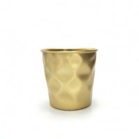 Hammered Metal Planter with Textured Surface Decorative Tapered Planter Sophisticated Flower Pot Long-Lasting for Home Decor, Desk