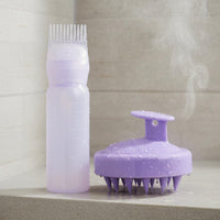Hair Dye Bottle with Comb Accurate Application Silicone Hairbrush Reusable Base Comb Bottle for Beginners, Home Use