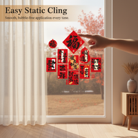 2026 Chinese New Year Window Clings for New Home Decoration - Static Decals for Glass Doors and Windows