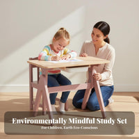 Early Education concentration Adjustable Table and Chair Group Multi-Functional Adjustable Square activity station Minimalist Design kids' Study Set Child-Safe for Preschoolers, Toddlers, educators, Kindergarten, Playroom, Nursery, Daycare