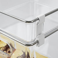 Desktop Organizer Box, Clear Acrylic Rectangular Design, Kitchen Cabinet Storage for Shelves, Bin for Office