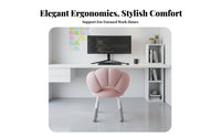 Ergonomic spine Support Armless Caster Chair 360-Degree rotate Vanity Seat glidingRolling Casters Home Furniture Adjustable Height for Students, Women, Adults, Bedroom, Dorm Room, Study Area