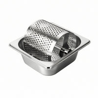 Butter Roller with Pan Stainless Steel Butter Roller Kitchenware Perforated Evenly for Chefs, Commercial Kitchens, Bakeries