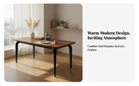 Dense Wood Construction Elephant Leg Dining Table Thick Cylindrical Legs Kitchen Table Set Retro design Household Furniture centuryera Modern Design for Apartment Dwellers, Homeowners, Families, morning dining area, Restaurant