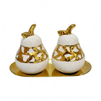Tabletop Jar Tray Set Reflective Finish Ceramic Storage Jar Set Dust-Resistant Decorative Ceramic Jars