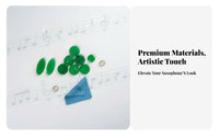9 Pieces Elegant Appearance Saxophone Key Button Set Long-Lasting Saxophone Key Button Inlays Easy Installation