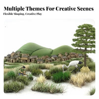 Grass Tufts Hand-Tear Miniature Grass Tufts DIY Wargaming Basing Material for Wargamers, Hobbyists, Dioramas, Architectural Models, Sand Tables