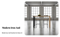 3 Pieces urban Bar Table with 2 Stools Vintage Design for Balcony, two people
