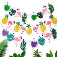 Tropical Flamingo Pineapple Cactus Non-Woven Birthday Banner Garland