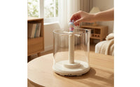 Rotating doll Display Box Clear Display Box with Hooks Space-Saving for Tabletop, Shelf