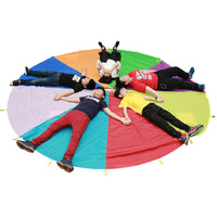 Rainbow Parachute Play Tent for Kids, Sensory Training and Group Activities, Early Childhood Education Toy