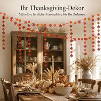 Autumn Maple Leaf Garland for Thanksgiving Wedding Party Decor