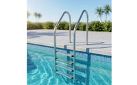 Stainless Steel Pool Ladder Polished Pool Ladder with Non-Slip Steps Resistant for Homeowners, Swimming Pools