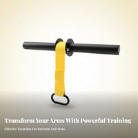 Handheld Wrist and Forearm Roller Weight Loading Sturdy Nylon Strap Wrist Strength Bar Forearm Training Bar Metal Loop
