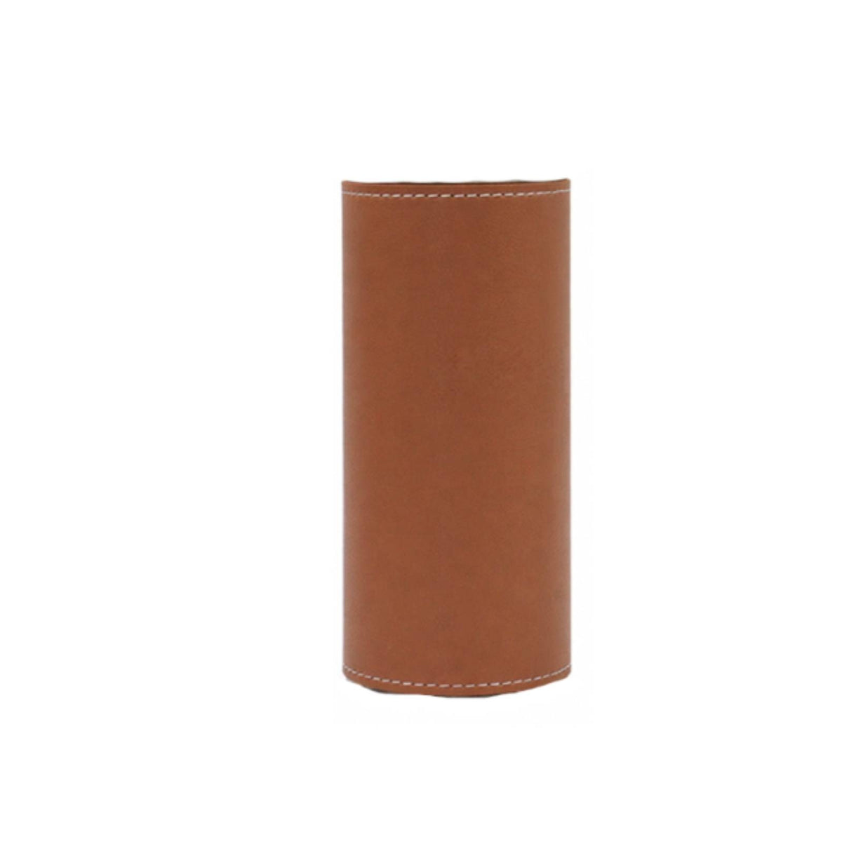 Snap-Button Closure PU Leather Sleeve Cover Textured 250 G Gas Canister Cover Fitted Opening Cylindrical Canister Protector for Campers