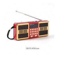 SD Card Playback Portable Multifunction Radio Telescopic Antenna Bluetooth Radio Push Buttons mp3 Player Receiver Front Speaker Grilles