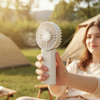 Foldable Handheld Fan Portable Battery-Powered Handheld Fan Adjustable Speed Light Display Display for Travelers, Travel
