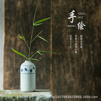 Jingdezhen Hand-Painted Blue and White Porcelain Decorative Vase for Home Decor