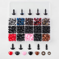 752 Pieces Complete Set Craft Eyes with Storage Box Black Safety Eyes Plastic Secure for Crafters, Toy Repair