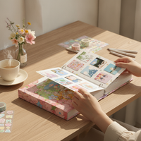 A5 Magnetic Photo Album with 3-inch Card Sleeves for Instax and K-Pop Photocards, Loose-Leaf Binder