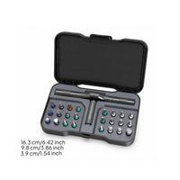 Ratcheting Screwdriver Set with Ratchet Handle Interchangeable Screwdriver Set with Storage Case Compact Tool Detachable for Homeowners, Hobbyists, Workshop