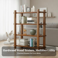 sturdy Wood Construction Multi-Tier Wooden shelf unit Floor-Standing 3-Tier Shelving Unit Modern Minimalist Design shelving unit unattachedstanding for Book Lovers, Office Workers, Homeowners, Living Room, Bedroom, Small Spaces