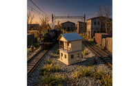 Trackside Railway Scene Building Model Kit Miniature N-Scale Model House Architectural Diorama Building Kit Hobby Grade for Collectors