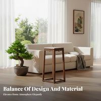 Chinese Design Two-Tier Flower Table Mortise and Tenon Joinery Plant Holder Natural Oil Finish Display Pedestal Artisan-Made for Gardeners, Homeowners, Apartment Dwellers, Living Room, Bedroom, Entrance Hall, Balcony