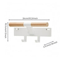 Wall-Mounted Coat Rack Shelf Minimalist Wood Wooden Bar Rack Smooth Finish Entryway Wall Organizer for Hallway, Bedroom