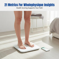Body Composition Scale, Smart Health Analyzer, 21 Data Metrics, Home Use, Professional Analysis