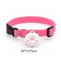 Adjustable Pet Collar with Tracker Case Comfortable Nylon Pet Tracker Collar Lightweight No Monthly Fee for Cats, Daily Walks