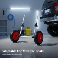Kayak Scupper Cart Sturdy Duty Aluminum Frame Scupper Hole Kayak Cart Wheeled Watercraft Hauler Adjustable Width Watercraft