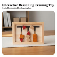 Early Learning Wooden Reasoning Slide Game Develops Logical Thinking Color and Shape Slide Game Solid Wood Construction Shape and Color Sorting Game Improves Hand-Eye Coordination for Preschoolers, Toddlers, Kids 3+, Preschool Classroom, Daycare, Travel