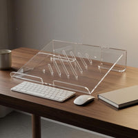 Acrylic Laptop Stand Transparent Vented Laptop Stand Open-Frame Desk Accessory
