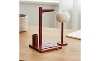 Solid Wood Construction Wooden Yarn Dispenser Tangle-Tangleless Yarn Spool Stand with Tool Holder Effortless Rotation Knitting Organizer Multifunctional Design for Knitters, Crocheters, Crafters