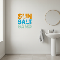 Summer Beach Letter Wall Decal for Vacation Decor