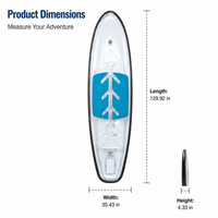 Clear Polycarbonate Paddle Board 295cm All Around SUP for Coastal Waters & Lakes