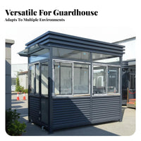 Outdoor Sentry Box Weather Resistant Outdoor Security Booth Prefabricated Guard House for Gatekeepers, Property Managers, Schools, Guard Posts