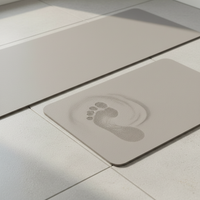 Diatomaceous Earth Soft Bath Mat Quick Dry Non-Slip Absorbent Floor Mat for Bathroom Kitchen