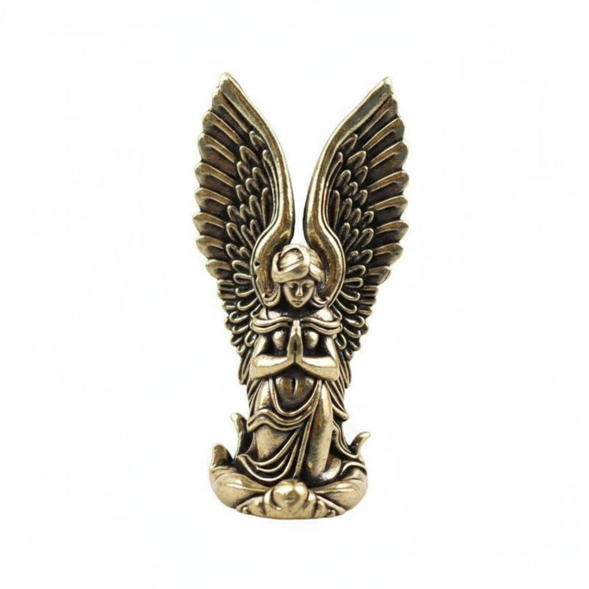 Vintage Metal Angel Ornament Intricate Details House Decoration for Office, Bookshelf