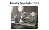 Lightweight Inflatable U-Shaped Pillow Pocket Size Inflatable Neck Pillow Quick Inflation for Commuters, Car, Office