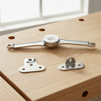 Silver Cabinet Lid Support Hinge Metal Lid Support Hinge Rust-Resistant Hardware Safe for Cabinets