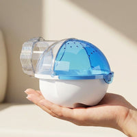 Snap-fit Hamster Toilet and Hamster Sand Bath, Translucent Acrylic Bath for Gerbils, Odor Control with Removable Base, 12.5x11x15cm Size