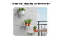 Semicircle Hanging Container on the vertical surfaceMounted Plant Holder adaptable for Renters