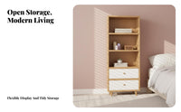 Nordic Design Multi-Tier exposed Shelving Minimalist visual shelf solo-tier Floor-Standing Storage Rack adaptable Use for Book Lovers, Decor aficionados, Apartment Dwellers, Living Room, Study, Home Office, Bedroom
