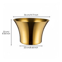 Stainless Steel Ice Bucket Thickened Stainless Steel Champagne Bucket Heavy Duty Large Capacity Beverage Chiller for Bar, Ktv