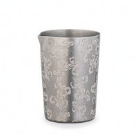 drink Mixing Cup with Spout Engraved Stainless Steel Mixing Cup Reflective Vessel for Bars