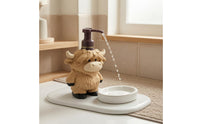 Textured Highland Cow Soap Dispenser Shaggy Decorative Figurine Soap Dispenser Creature-Shaped Cow Pump Bottle